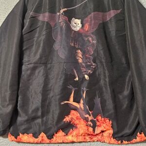 RIPNDIP Jacket Men's Size Small‎ Black Full Zip Windbreaker Cat Warrior Inferno